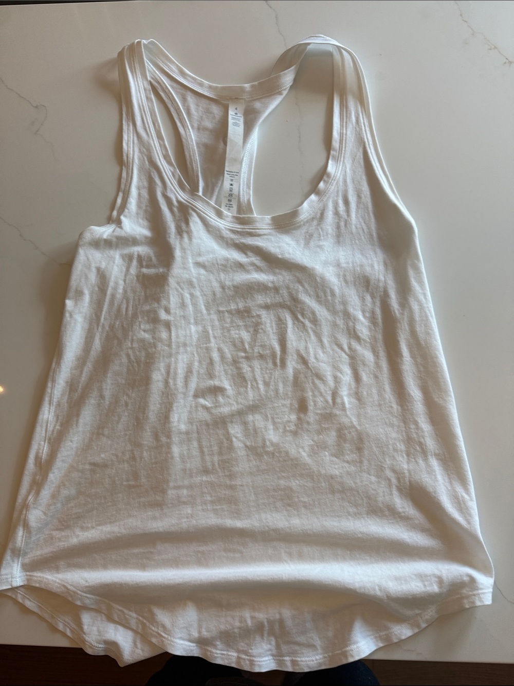 lululemon athletica White Racerback Tank - Lightweight Scoop Neck